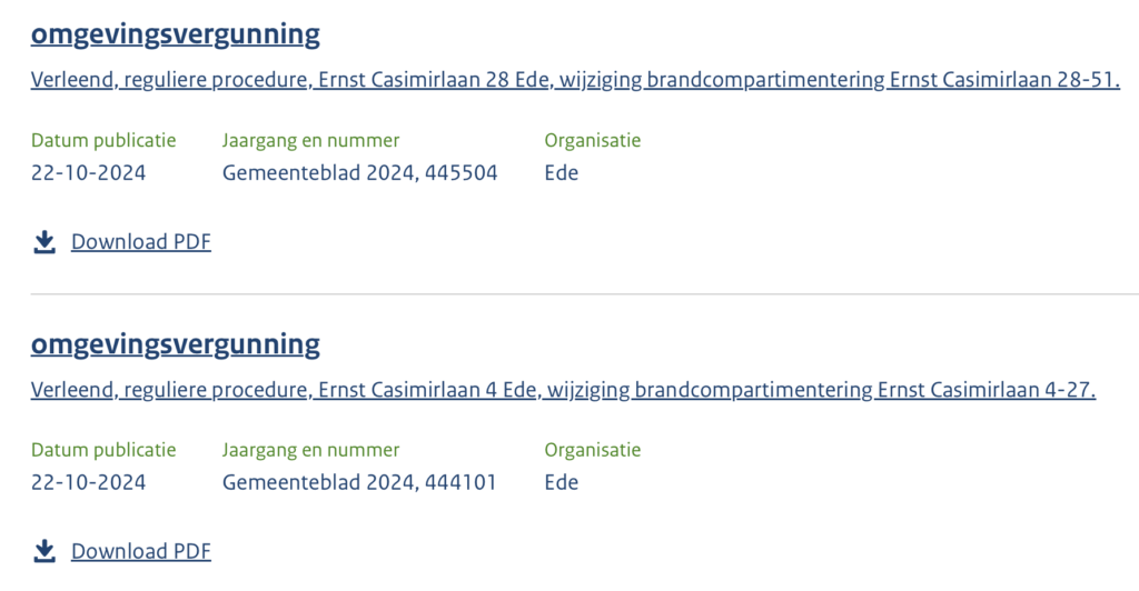 casimirlaan vergunning