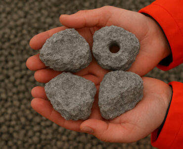 staalslakken in de hand