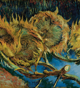 Vincent van Gogh Vier uitgebloeide zonnebloemen augustus oktober 1887