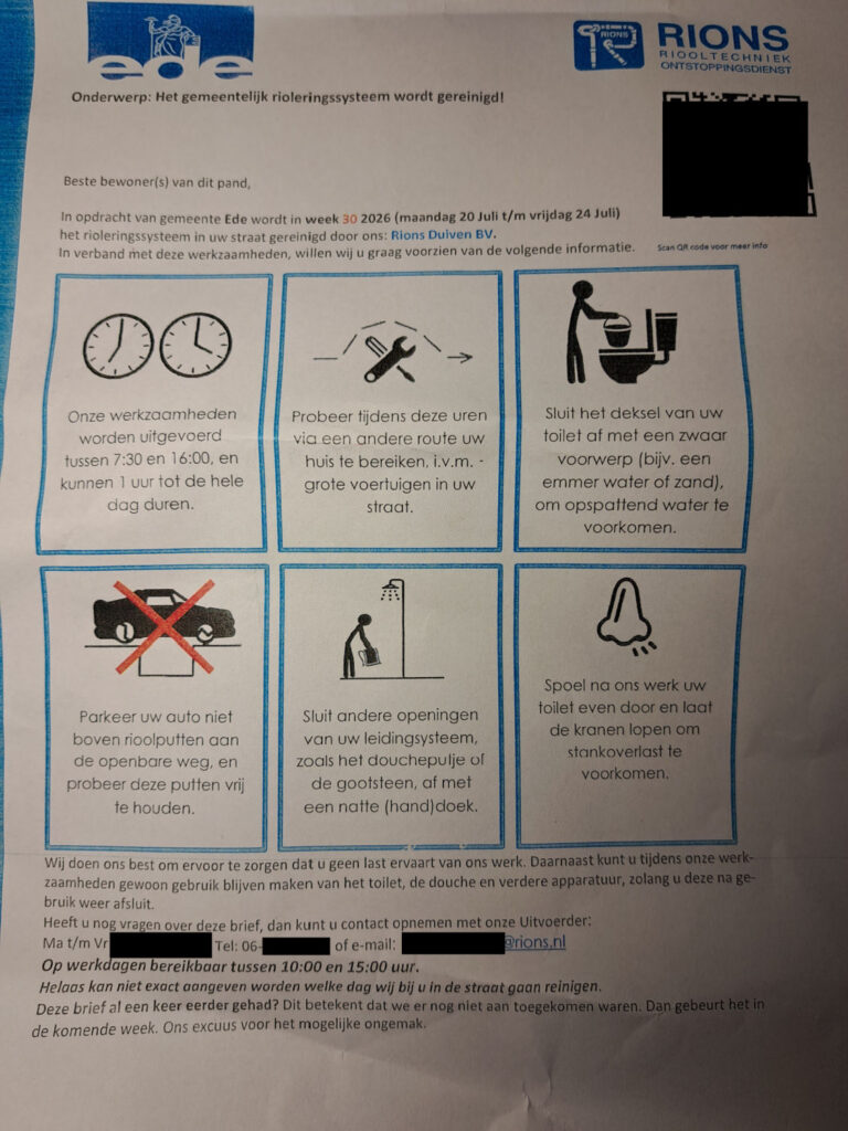 Waarom je bij rioolwerk een emmer op de wc moet zetten 3 brief riool rietkampen